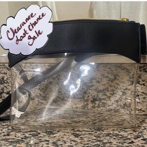 Women’s Clear and Black Belted Bag Occupational Security Search Compliant